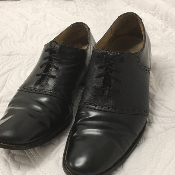Cole Haan Oxfords Sz 11 Black Leather - Picture 2 of 8